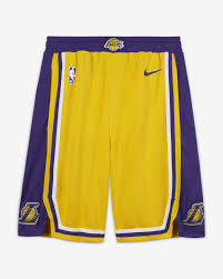 Unterstütze dein team mit der neuen nike nba kollektion. Los Angeles Lakers Icon Edition Nike Nba Swingman Shorts Fur Altere Kinder Nike Be