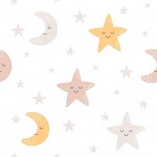 Collection by deitra michelle alderman. Moon And Star Seamless Pattern Kids Fabric Prints Kids Wallpaper Texture Printing On Fabric