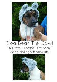 Dog Bear Cowl Snood Crochet Pattern Crochet Dog Hat Crochet Bear Hat Crochet Dog Clothes