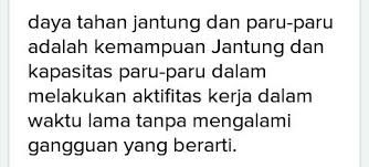 Pada jangka masa yang panjang semasa latihan. Sebutkan 4 Arti Latihan Kekuatan Dan Daya Tahan Paru Dan Jantung Brainly Co Id
