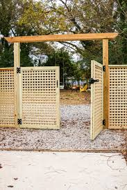 Placing lattice fence in the front of your house is a great way to boost your curb appeal. How To Build A Window Pane Lattice Privacy Fence And Gate Pretty Handy Girl