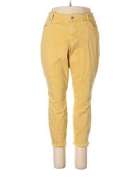 Details About Ann Taylor Loft Women Yellow Jeans 18 Plus