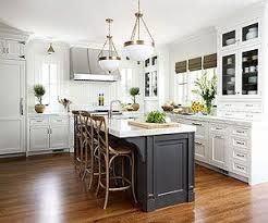 Black And White Kitchen Island Contrasting Kitchen Island Kitchen Cabinets Decor Home Kitchens