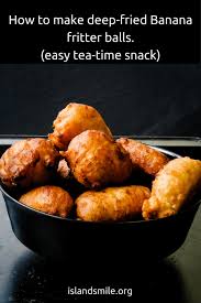 Free vector icons in svg, psd, png, eps and icon font. Deep Fried Banana Fritter Balls Easy Snack Island Smile