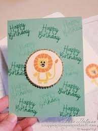 Adorable Lion Birthday Card Idea Made With The Stampin Up Bonanza Buddies Stamp Set Simplestamping Birthday Cards Lion Birthday Stampin Up Bonanza Buddies