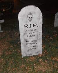Thrifty Crafty Girl 31 Days Of Halloween Diy Gravestones Diy Halloween Decorations Halloween Diy Halloween Diy Crafts