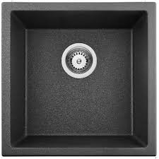 As either a sink dimension of gauge premium grade finish this jumbo sized sink combo allinone dual mount stainless. American Imaginations 17 Inch W Deck Mount Black Granite Composite Kitchen Sink In Black C The Home Depot Canada