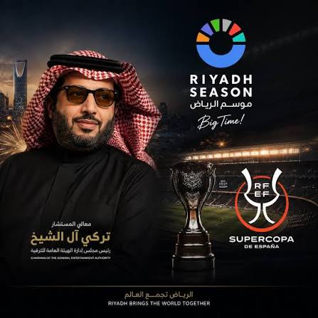 صحيفة مكة الإلكترونية | في خطوة تعزز حضور موسم الرياض عالمياً.. تركي آل الشيخ يعلن رعاية كأس السوبر الإسباني في إسطنبول 2027