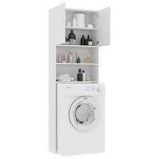 Meuble lave linge comment bien le choisir blog but. Vidaxl Vx800027 Meuble Pour Machine A Laver Blanc 64 X 25 5 X 190 Cm Agglomere Vx800027 Epto