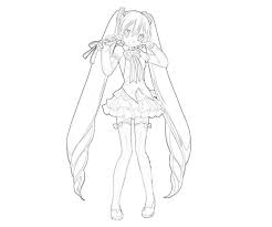 Coloring page of hatsune miku anime coloring pages. Hatsune Miku Project Kagamine Rin Yellow Hair How Coloring Coloring Library
