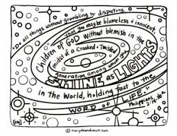 Start to give the kids some preschooler activities, such as by using vegetables coloring pages. Shine As Lights Philippians 2 14 16 Coloring Page In English Spanish