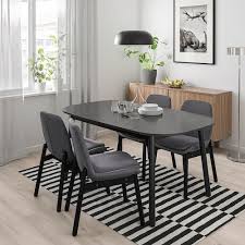 They're comfortable, practical, stylish and turn a room into a meeting place for the whole family. Vedbo Dining Table Black Ikea Dining Table Black Dining Table Dining Room Small