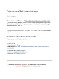 Maybe you would like to learn more about one of these? For The Attention Of The Erasmus National Agents Cosme Students