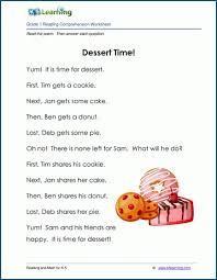 Check spelling or type a new query. Dessert Time Grade 1 Children S Story K5 Learning