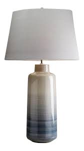 Bacari Large Gray Blue Ceramic Table Lamp On Chairish Com Table Lamp Lamp Ceramic Table Lamps