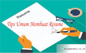 Nama, nim, judul seminar diketik di awal paragraf. Tips Umum Membuat Resume Lamaran Kerja Ruangbimbel Co Id