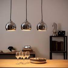 dreiflammige hangeleuchte aus verchromt aluminium trio lamp home decor luminaire suspension