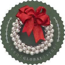 2014 First Look Silver Bells Wreath Usps Stamps Holiday Stamping Christmas Stamps Usps Stamps