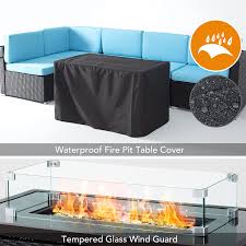 Check spelling or type a new query. Buy Pamapic Outdoor Fire Pits 42 Inch 50 000 Btu Auto Ignition Propane Fire Pit Table With Glass Wind Guard Outdoor Fire Tables For Garden Patio Backyard Deck Poolside Online In Indonesia B093k739pz