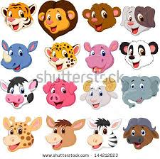 Cartoon Animal Head Collection Set Stock Photo 144212023 Shutterstock Cartoon Animals Animal Heads Animals