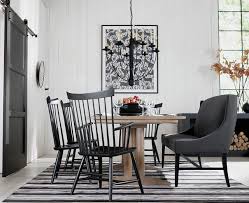 Modern lighting, art and neutral tones feel contemporary, juxtaposed by rustic barn doors. Modern Farmhouse Dining Room Modern Esszimmer Chicago Von Ethan Allen Design Center Naperville