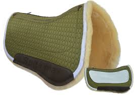 Mattes ap eurofit platinum sheepskin shimmable saddle pad size xl. Mattes Westernpad Round Olive Lammfell 1 Tasche Correction Sattelmax