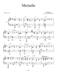 Michelle The Beatles Piano Plateau Sheet Music Piano Sheet Music Jazz Guitar Lessons Piano Songs