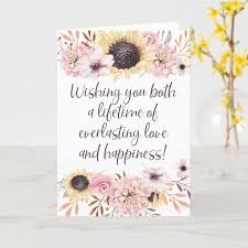 Make their special occasion more special by congratulating them on their. Vibrant Sunflowers Wedding Congratulations Card Zazzle Com In 2021 Wedding Wishes Messages Wedding Congratulations Card Wedding Congratulations Quotes
