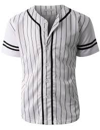 Black And White Striped Baseball Jersey Mens Striped Short Sleeve Button Down Baseball Jersey Mens Striped Shorts Mens Sports Shirts Designer Clothes For Men