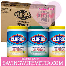 These disposable wipes remove common allergens, germs and messes on kitchen counters, bathroom surfaces and more. Clorox Disinfecting Wipes Value Pack 75 Count Each Pack Of 3 Only 7 75 Shipped Saving With Vetta Couponing