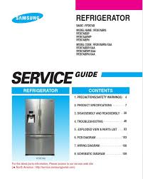 Samsung Rf267abpn Rf267abwp Rf267abwp Refrigerator Service Manual Refrigerator Service Samsung Manual