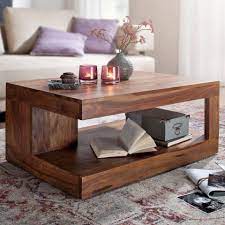 Finebuy Couchtisch Suva1179 1 Couchtisch Massiv Holz 90 Cm Design Wohnzimmer Tisch Dunkel Braun Land Solid Coffee Table Coffee Table Solid Wood Coffee Table