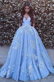Ball Gown Off The Shoulder Sweep Train Blue Tulle Prom Dress Pg464 Prom Dresses Ball Gown Princess Prom Dresses Prom Dresses Sleeveless