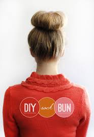 Steal one from your boyfriend or dad and cut the toe part off the sock. Hair Tutorial Diy Sock Bun