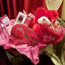 Something Special For Her Valentines Gift Basket Valentine Gift Baskets Valentine Gifts Valentine Baskets
