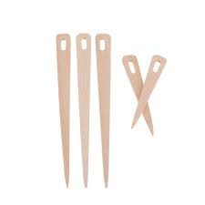 5 pieces needle shape weaving knitting shuttles sticks ,made of natural wood, well sanded and safe smooth edge, easy for hand holding. 5pcs Tapestry Needle Weaving Loom Giant Knitting Long Wood Needles Arts Crafts Sewing Knitting