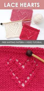 Check spelling or type a new query. How To Knit Lace Hearts Knit Stitch Pattern With Studio Knit Knitted Heart Pattern Knit Stitch Patterns Knitting Patterns
