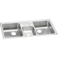 hole triple bowl kitchen sink