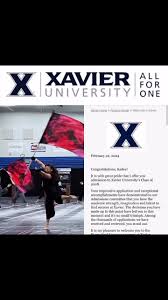Kailee just received her acceptance letter to her number 1 school…XAVIER  UNIVERSITY! She will be graduating as a Minuteman in May and embarking