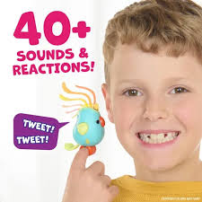 Pájaro Interactivo Debbie Rosa Con 40 Sonidos Y Reacciones