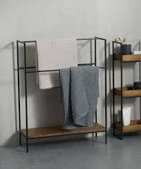 Get inspired with our curated ideas for towel racks & stands and find the perfect item for every room in your home. Maxine Freestanding Towel Rack Mango Wood Black Made Com