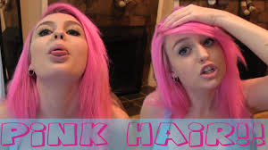 Amazing Temporary Pink Hair Btz Color Mousse Review Youtube
