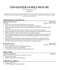 Zoo Keeper Sample Resume One Of The Only Ones I Can Find Online Simple And To The Point Resume Examples Resume Objective Examples Sample Resume