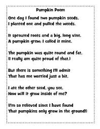 Pumpkin Poem Kindergarten Poems Pumpkin Poem Kids Poems