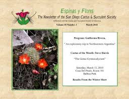 You will find there many haworthias, cacti and bulbs. Espinas Y Flores The San Diego Cactus And Succulent Society