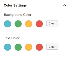 gutenberg color palette and button styling bill erickson