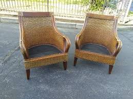 Pair Of Vintage Bamboo Barrel Arm Chairs Pier One Local Pick Etsy Chair Coastal Living Design Bamboo Chair