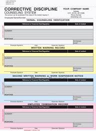 5 Part Corrective Discipline Counseling Forms Counseling Forms Counseling Correction