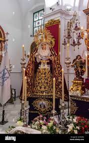 Huelva, Spain - April 1, 2021: Procession of the Virgen de la Amargura  exhibited in the Parroquia de la Inmaculada Concepción de Huelva on the  occasio Stock Photo - Alamy