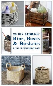 20 Diy Storage Bins Baskets And Boxes Diy Storage Diy Box Diy Basket